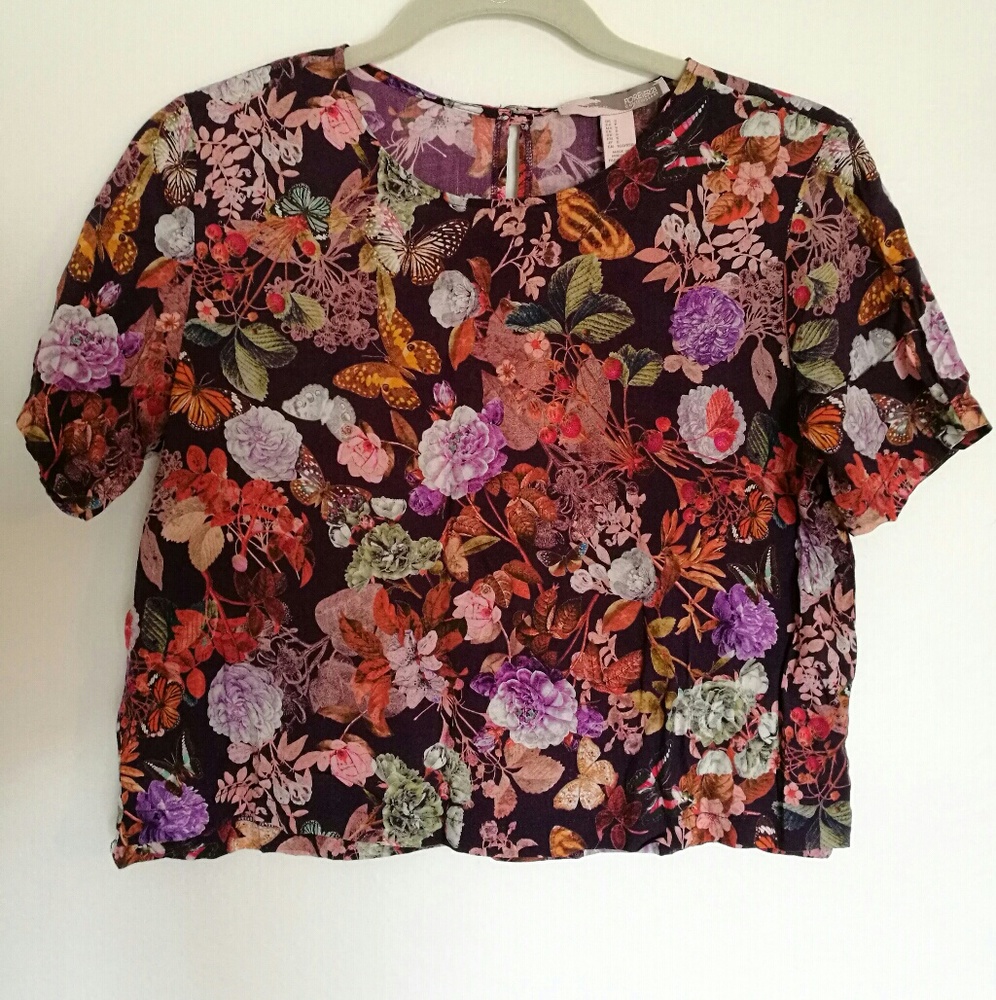 Floral Cropped Top | Size S